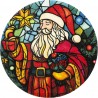 Wash+dry Stainglass Santa
